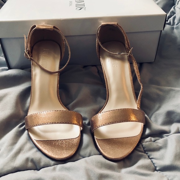David’s Bridal Rose Gold Heels - Picture 2 of 4